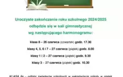 Zdjęcie do Zakończenie roku szkolnego 2024/25