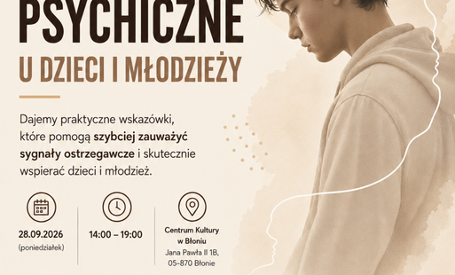 Zdjęcie do KRYZYSY PSYCHICZNE U DZIECI I MŁODZIEŻY - KONFERENCJA