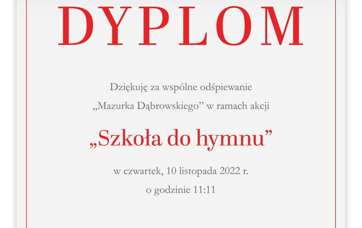 Zdjęcie do  #SzkołaDoHymnu 2022 &ndash; podziękowanie za udział w akcji